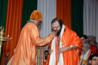 PhD and Mahamahopadhyay Award to Dr Pavitranandaji on 7 March in New Delhi (1).jpg